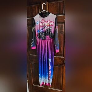Monster Jam Sparkle Smash Jumpsuit Girls Size 10/12 Never Worn